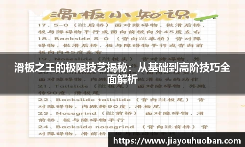 滑板之王的极限技艺揭秘：从基础到高阶技巧全面解析