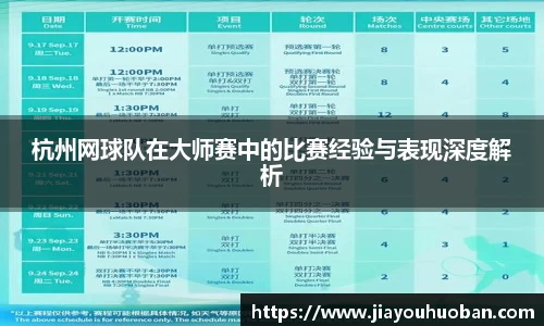 杭州网球队在大师赛中的比赛经验与表现深度解析